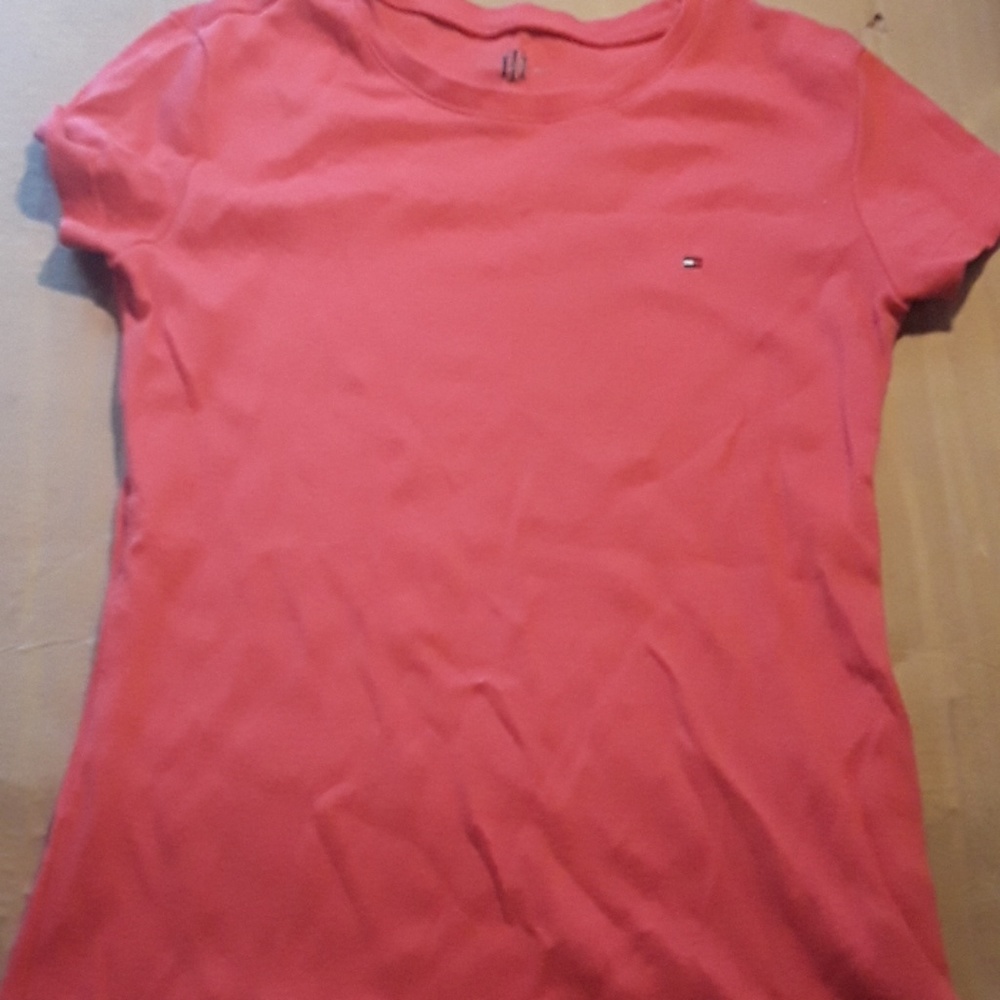 Tommy Hillfiger Women SP Pink Crew Neck Tee